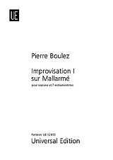 Pierre Boulez Notenblätter PLI SELON PLI IMPROVISATION I