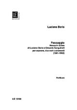 Luciano Berio Notenblätter PASSAGGIO MESSA IN SCENA PER SO
