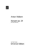 Anton von Webern Notenblätter Konzert op.24 für 9 Instrumente