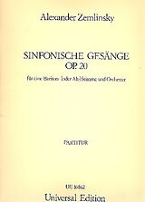 Alexander von Zemlinsky Notenblätter Symphonische Gesänge op.20