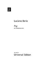 Luciano Berio Notenblätter Psy (1989) per contrabbasso solo
