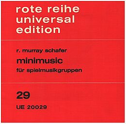 Raymond Murray Schafer Notenblätter Minimusic