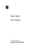 Steve Reich Notenblätter Four Organs for 4 electric organs