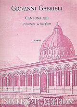 Giovanni Gabrieli Notenblätter Canzona no.13 für SSSAAAATBBB