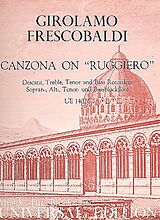 Girolamo Alessandro Frescobaldi Notenblätter Canzona on Ruggiero für