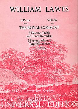 William Lawes Notenblätter Fünf Stücke aus The royal consort