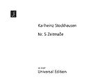Karlheinz Stockhausen Notenblätter Zeitmasse für 5 Holzbläser