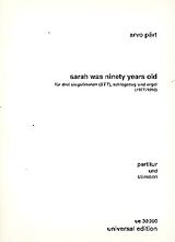 Arvo Pärt Notenblätter Sarah was ninety years old