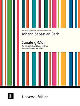 Johann Sebastian Bach Notenblätter Sonate g-Moll nach BWV1034