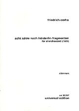 Friedrich Cerha Notenblätter 8 Sätze nach Hölderlin-Fragmenten für