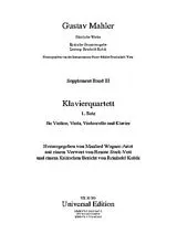 Gustav Mahler Notenblätter 1.Satz aus dem Quartett für Klavier