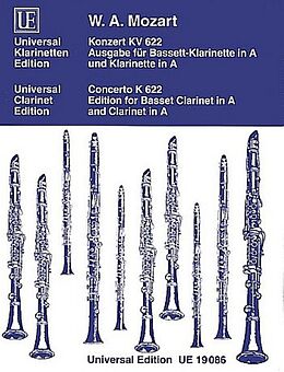 Wolfgang Amadeus Mozart Notenblätter Konzert A-Dur KV622 für Klarinette und