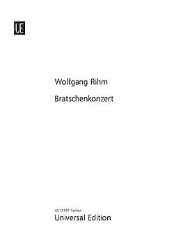 Wolfgang Rihm Notenblätter Bratschenkonzert für Viola