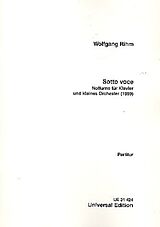 Wolfgang Rihm Notenblätter Sotto voce Notturno für