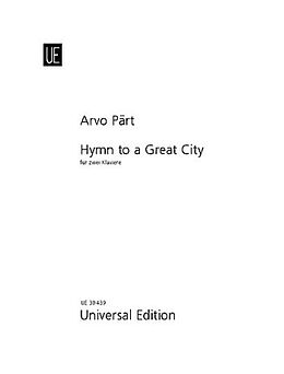 Arvo Pärt Notenblätter Hymn to a great City