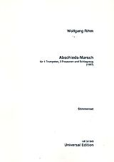 Wolfgang Rihm Notenblätter Abschieds-Marsch für 4 Trompeten