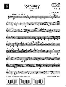 Johann Nepomuk Hummel Notenblätter Concerto a tromba principale E-Dur