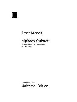 Ernst Krenek Notenblätter Alpbach-Quintett op.180 für