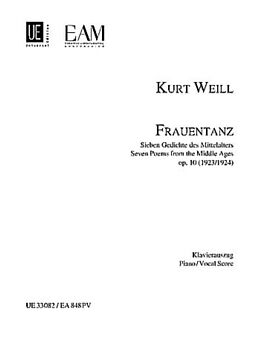 Kurt Weill Notenblätter Frauentanz op.10 für Sopran, Flöte