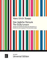 Hans Ulrich Staeps Notenblätter Das tägliche Pensum