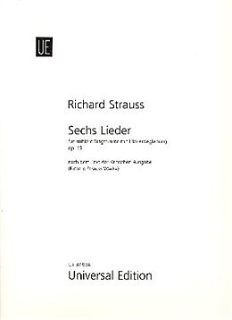 Richard Strauss Notenblätter 6 Lieder aus Lotosblätter op.19