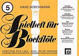 Hans Bodenmann Notenblätter Spielheft für Blockflöte Band 5