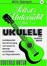 Willi Gensch Notenblätter Selbstunterricht für Ukulele