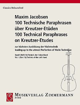Maxim Jacobsen Notenblätter Technische Paraphrasen über Kreutzer-Etüden Band I 1b