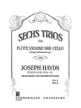 Franz Joseph Haydn Notenblätter 6 Trios op.100 Band 2 (Nr.4-6)