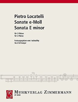 Pietro Antonio Locatelli Notenblätter Sonate e-Moll