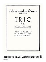 Johann Joachim Quantz Notenblätter Trio F-Dur für Viola damore (Violine), Flöte