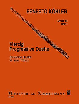 Ernesto Köhler Notenblätter 40 progressive Duette op.55 Band 1