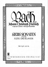 Johann Christoph Friedrich Bach Notenblätter Sonate G-Dur Nr.2