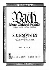Johann Christoph Friedrich Bach Notenblätter Sonate A-Dur Nr.4