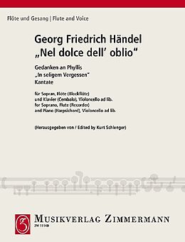 Georg Friedrich Händel Notenblätter Nell dolce delloblio - für Singstimme, Flöte und Klavier
