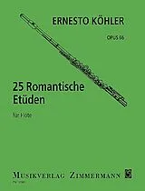 Geheftet 25 Romantische Etüden von Ernesto Köhler