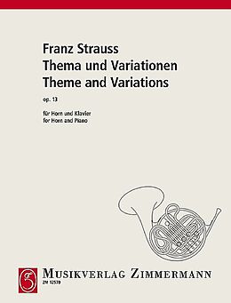 Franz Strauss Notenblätter Thema und Variationen op.13