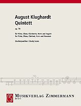 August Klughardt Notenblätter Quintett op.79 für Flöte, Oboe