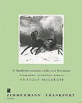 Anatoly Malukoff Notenblätter 15 berühmte russische Lieder und Romanzen