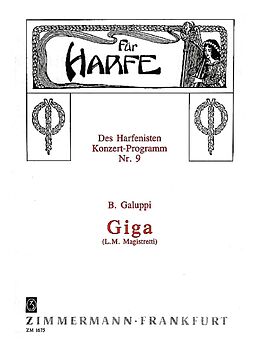 Baldassare Galuppi Notenblätter Giga für Harfe