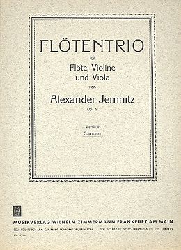 Alexander Jemnitz Notenblätter Trio op.19
