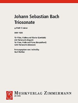 Johann Sebastian Bach Notenblätter Triosonate g-Moll BWV1020