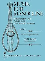 Giovanni Battista Gervasio Notenblätter 3 Duos op.5 für 2 Mandolinen