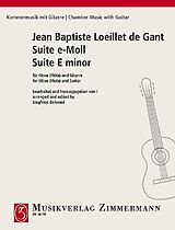 Jean Baptiste (John of London) Loeillet Notenblätter Suite e-Moll
