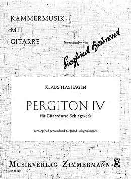 Klaus Hashagen Notenblätter Pergiton 4 für Gitarre und