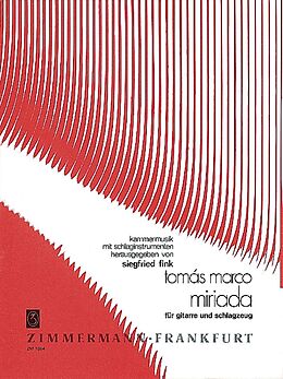 Tomás Marco Aragon Notenblätter Miriada für Gitarre und Schlagzeug