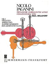 Nicolò Paganini Notenblätter Minuetto, Andantino, Allegro moderato