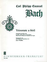 Carl Philipp Emanuel Bach Notenblätter Triosonate a-Moll WQ148