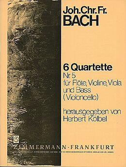 Johann Christoph Friedrich Bach Notenblätter 6 Quartette Band 5 (Nr.5)