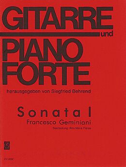 Francesco Geminiani Notenblätter Sonate C-Dur Nr.1